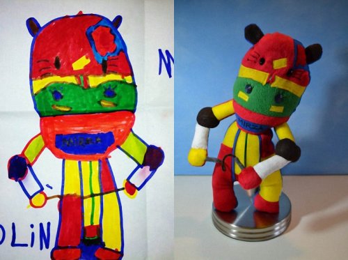 Игрушки, созданные по рисункам детей