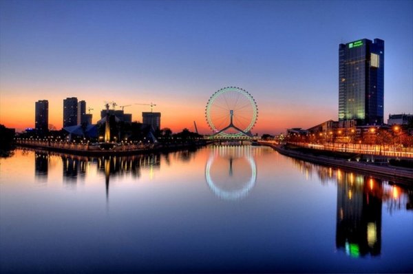 Глаз Тяньцзиня: гигантское колесо обозрения на мосту