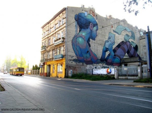 Уличное искусство в городе Лодзь (19 фото)