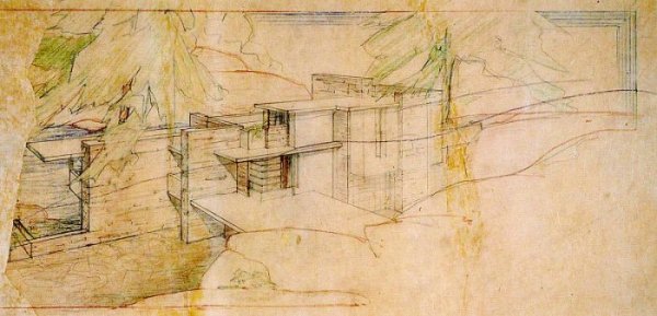 Революционный проект Фрэнка Ллойда Райта: дом, нависший над водопадом (16 фото)
