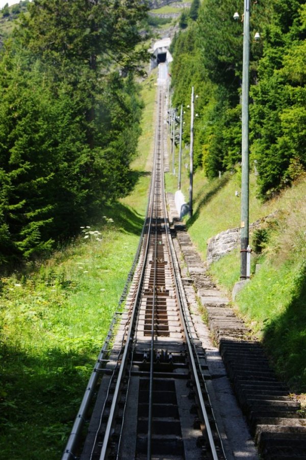 Фуникулёр Niesenbahn – самая длинная лестница в мире (14 фото)