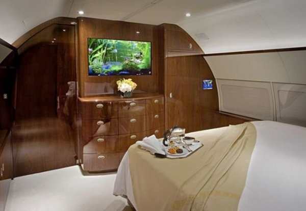 Богатство и роскошь на борту частных самолётов (14 фото)