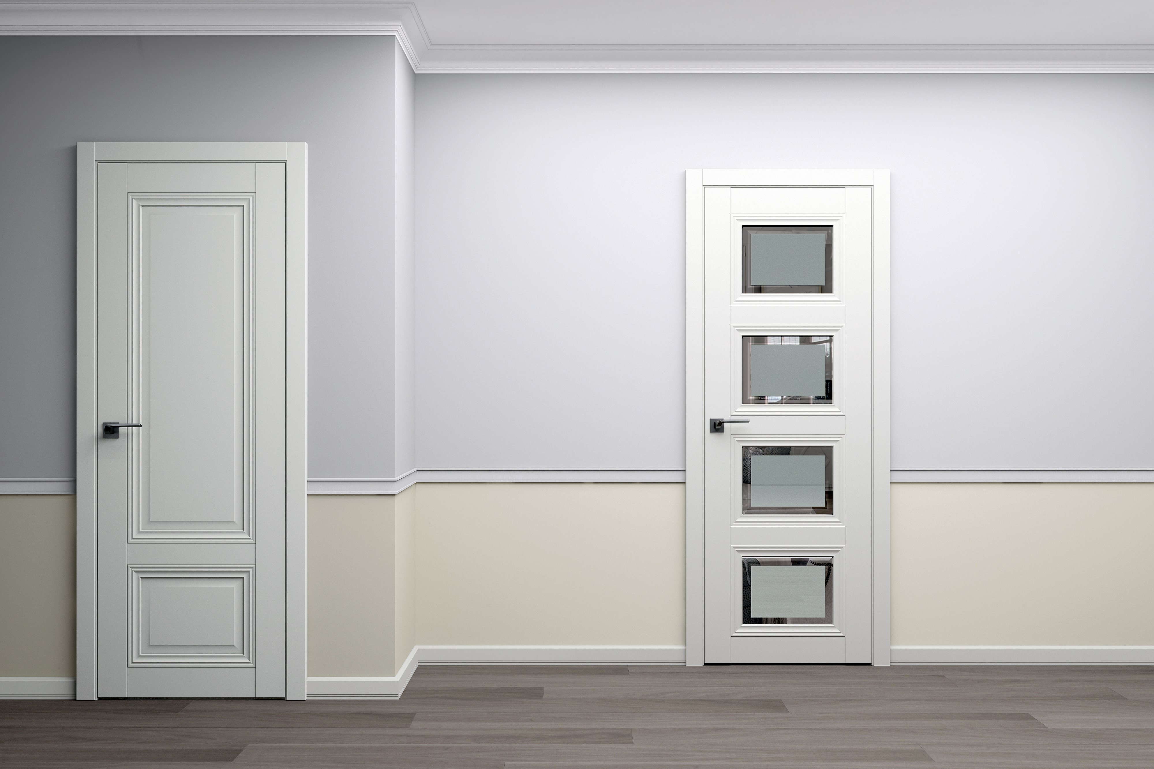 белые межкомнатные двери в интерьере квартиры фото