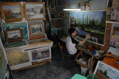 Китайская деревня Дафен - город художников