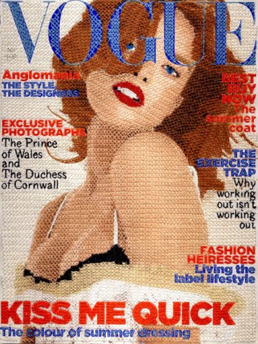 Вышитые обложки "Vogue"