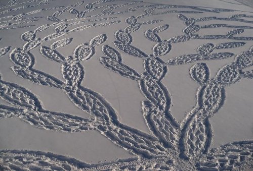 Искусство рисования на снегу