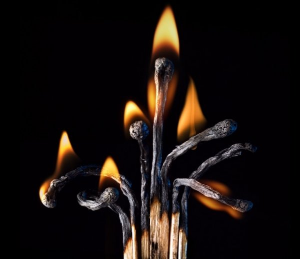 Фотокартины из горящих спичек от Станислава Аристова (30 шт)
