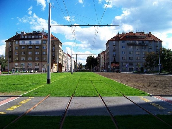 Трамвайные пути Европы, покрытые травой