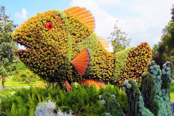 Выставка цветочной мозаики 2013 проходит в Ботаническом саду Монреаля