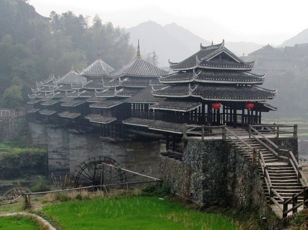 Мосты Ветра и Дождя китайского народа Дун (12 фото)