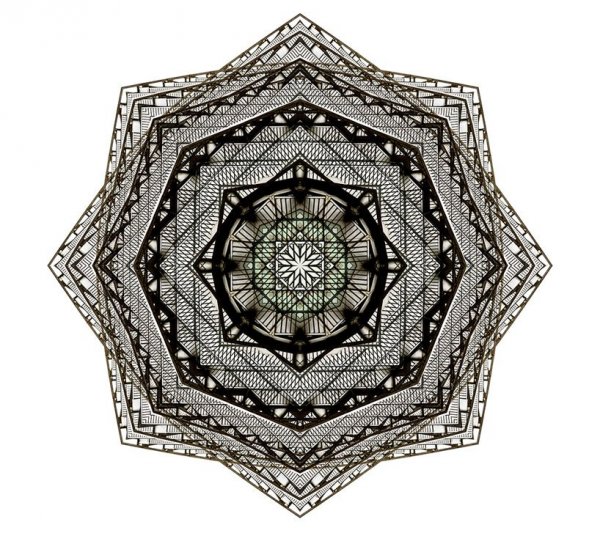 Калейдоскопические изображения архитектурных форм, созданные Кори Стивенсом (11 фото)