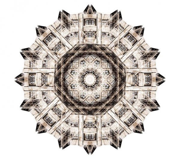 Калейдоскопические изображения архитектурных форм, созданные Кори Стивенсом (11 фото)