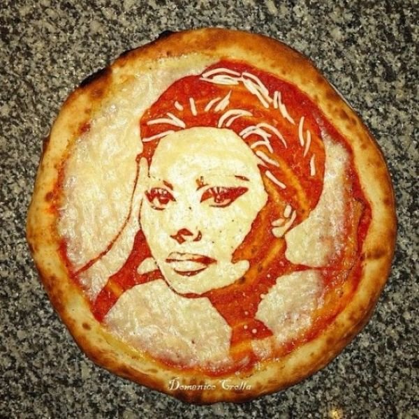 Доменико Кролла, создающий на пиццах портреты знаменитостей (17 фото)