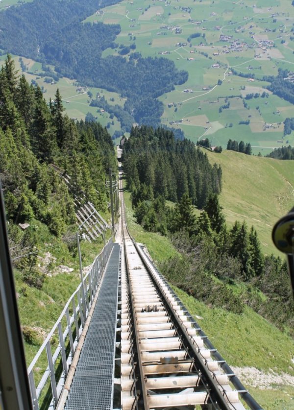 Фуникулёр Niesenbahn – самая длинная лестница в мире (14 фото)