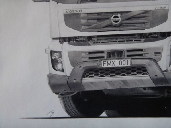 Гиперреалистичные рисунки автомобилей, созданные карандашом (34 фото)