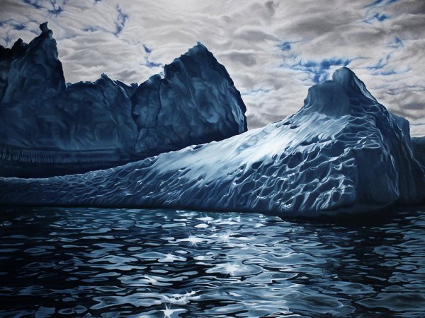 Художница использует свои пальцы для создания потрясающе реалистичных изображений айсбергов (9 фото)