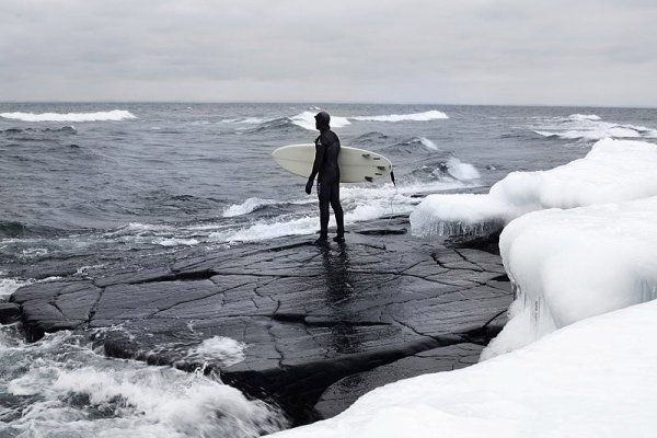 Зимний серфинг на озере Верхнее (14 фото)