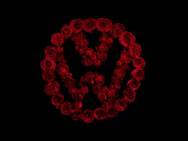 Логотипы известных брендов, выложенные из красных роз (8 фото)