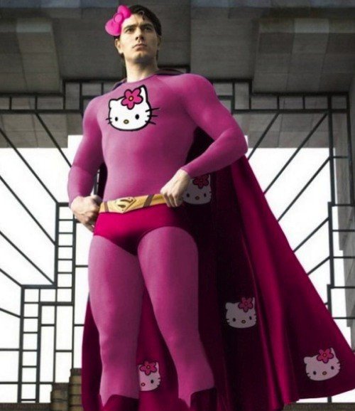 Знаменитые супергерои в стиле а-ля Hello Kitty (12 фото)
