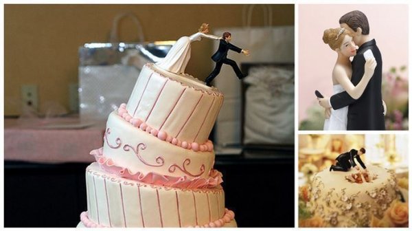 Оригинальные фигурки на свадебные торты (18 фото)