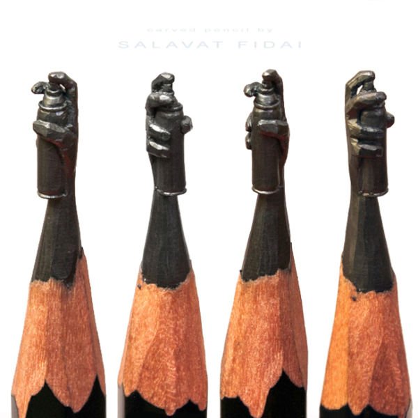 Мини-скульптуры на кончике карандаша (19 фото)