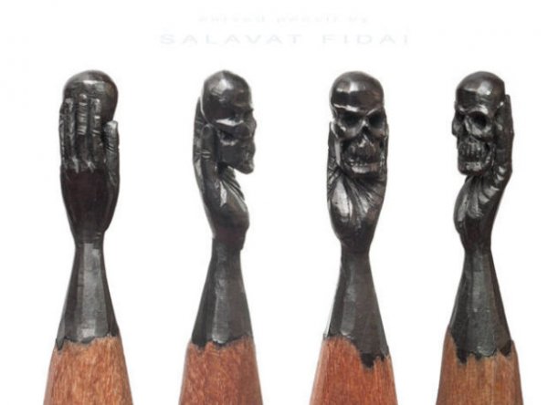 Мини-скульптуры на кончике карандаша (19 фото)