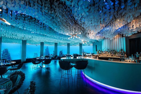 Подводный ресторан на Мальдивах (5 фото)