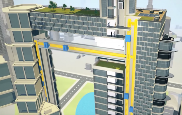 Компания ThyssenKrupp презентовала лифт, способный двигаться горизонтально