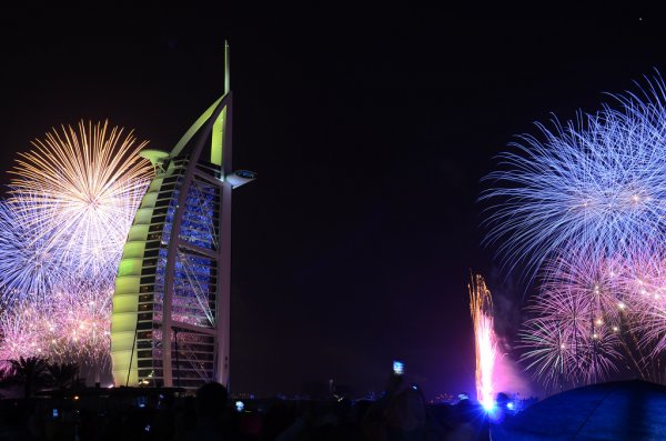 Празднование Нового года в Дубае