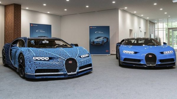 Корпорация Lego создала Bugatti из миллиона деталей. На этой машине можно даже покататься